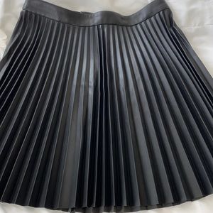 Express Faux Leather Pleated Skirt